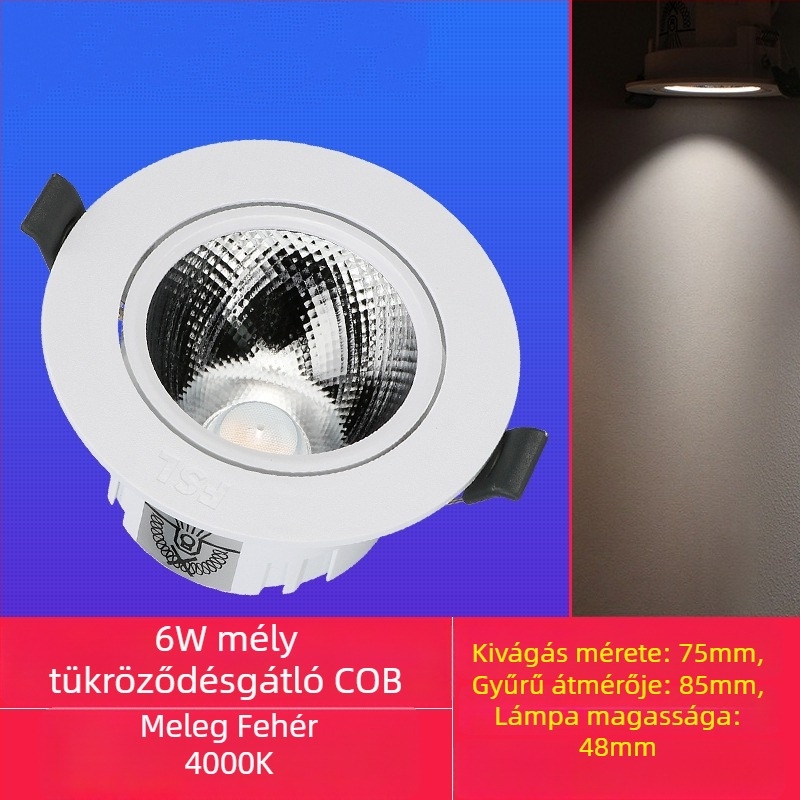 Foshan Lighting LED anti-glare beépített COB mennyezeti spot a nappaliba