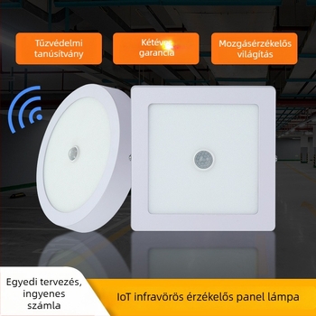 LED ultra-vékony mennyezeti downlight PIR mozgásérzékelővel, panelvilágítás és spotlight