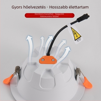 Beépített tükröződésmentes mennyezeti lámpa otthonra, nappaliba és hálószobába, nagy ívű anti-reflexiós kialakítás, Zhongshan-stílus, dizájn nélküli fő fény
