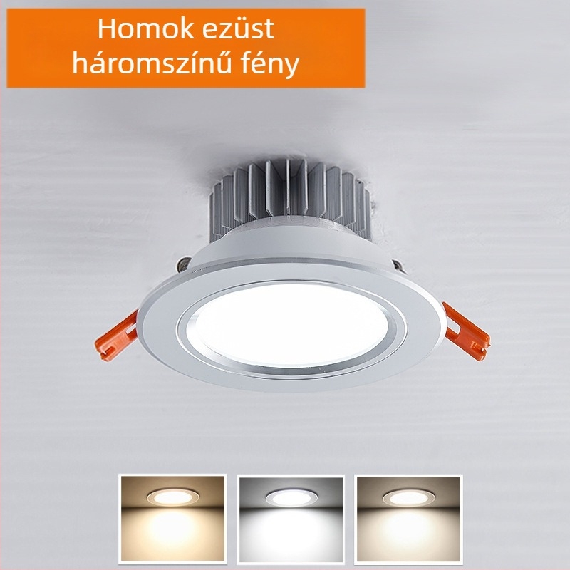 Otthoni ultra vékony LED beépített mennyezeti downlight, 2,5/3/6 hüvelyk, tükröződésmentes