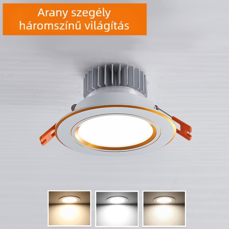 Otthoni ultra vékony LED beépített mennyezeti downlight, 2,5/3/6 hüvelyk, tükröződésmentes