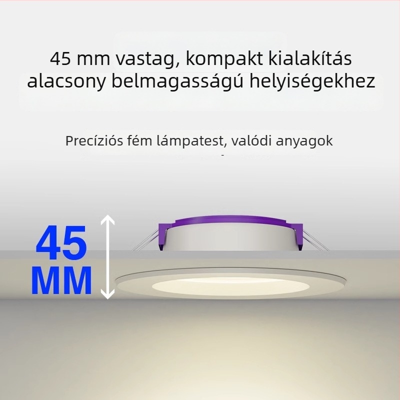 LED mennyezeti downlight 7W/9W/12W, nappalihoz, beépített spotlámpa