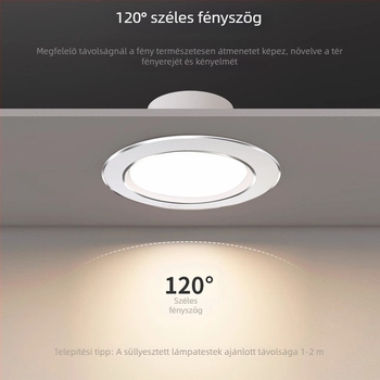 FSL LED mennyezeti beépített downlight, 2,5 hüvelyk, ultra vékony, teljes alumínium, nappalira és közlekedőre