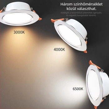 FSL LED mennyezeti beépített downlight, 2,5 hüvelyk, ultra vékony, teljes alumínium, nappalira és közlekedőre