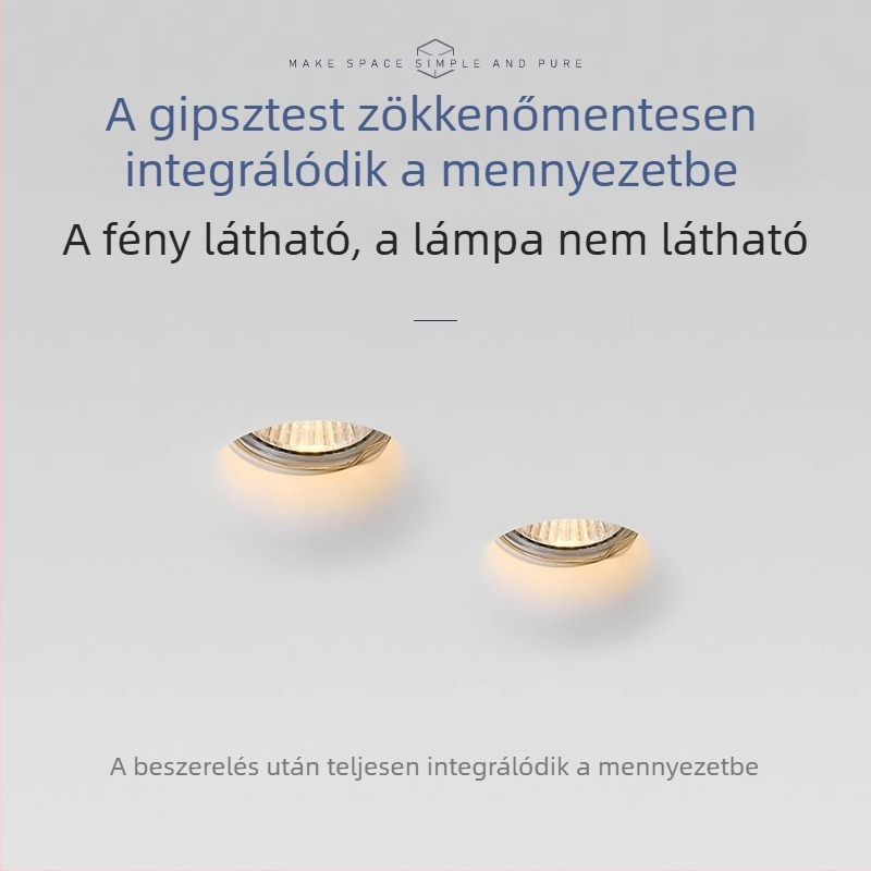 Gipszbeépítésű GU10 LED fényforrással, rejtett mennyezeti spot a nappaliba és kereskedelmi világításhoz