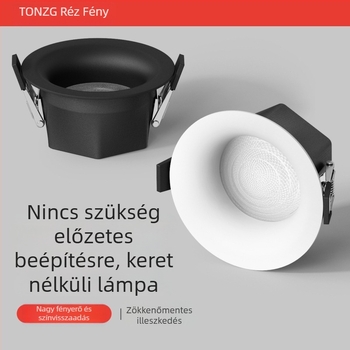 Teljes spektrumú keret nélküli beépített LED mennyezeti downlight nappalira, 75 mm nyílás