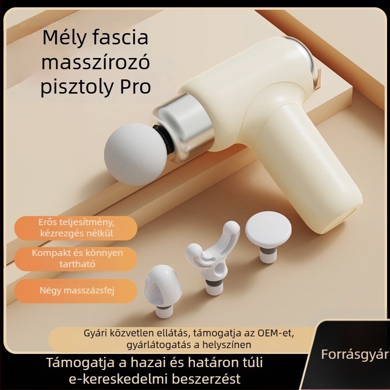 Újratölthető fascia masszírozó otthoni használatra — elektromos ütéses masszírozó, kompakt fitnesz eszköz