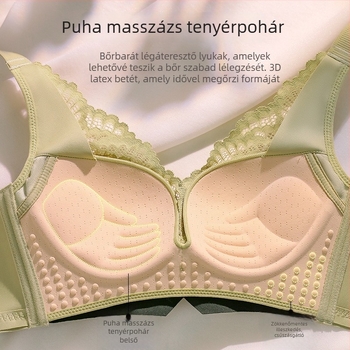 Állítható latex csipészes melltartó drót nélküli, kis mellekhez, légáteresztő, push-up és oldalsó támasz