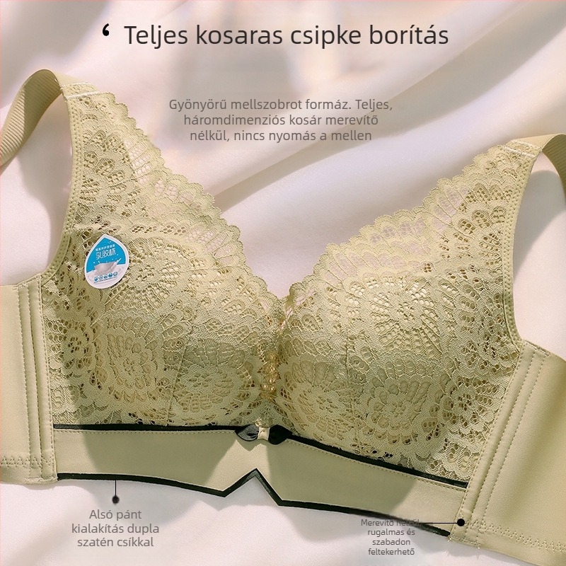 Állítható latex csipészes melltartó drót nélküli, kis mellekhez, légáteresztő, push-up és oldalsó támasz