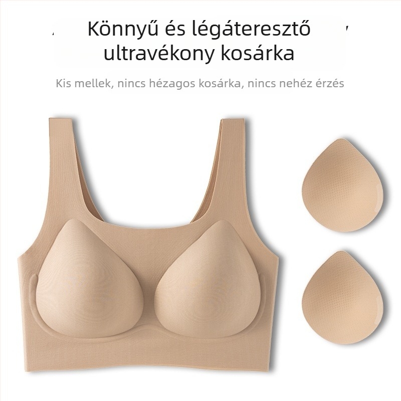 Varrás nélküli, láthatatlan melltartó kis keblekhez, push-up, anti-sagging, hát formázó, könnyű nyári viselet