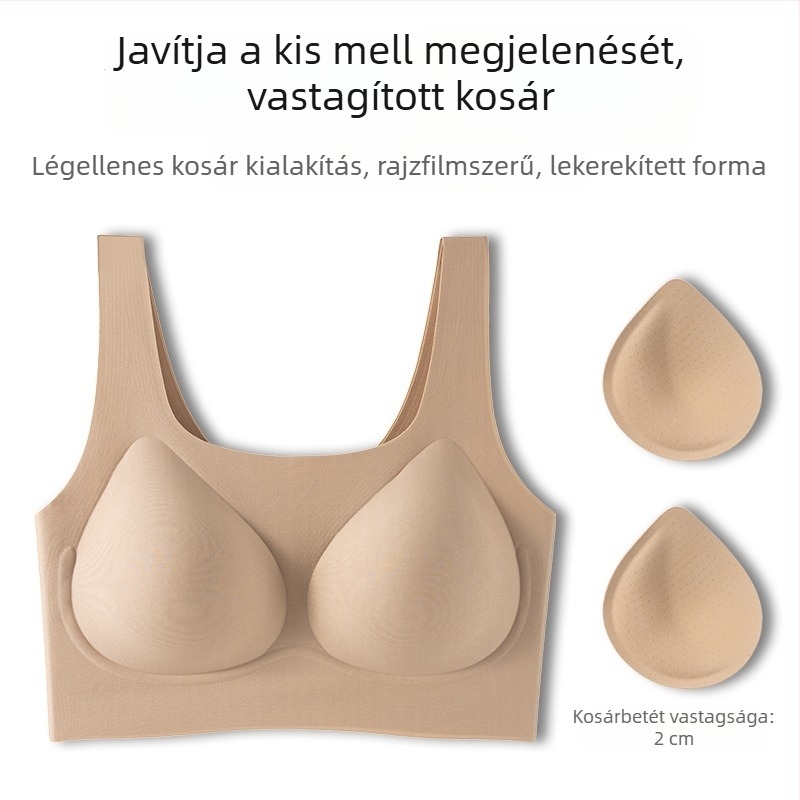 Varrás nélküli, láthatatlan melltartó kis keblekhez, push-up, anti-sagging, hát formázó, könnyű nyári viselet