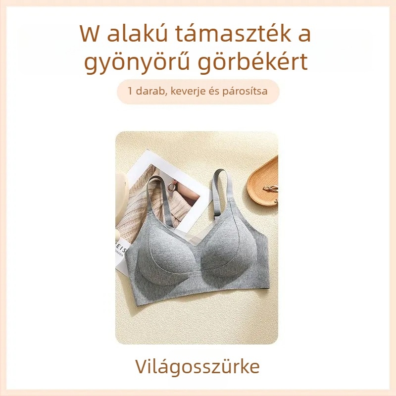 Női seamless melltartó, kétoldalas bolyhosított anyaggal, emelő hatás, lágy tartás, állítható pántok, teljes kosár