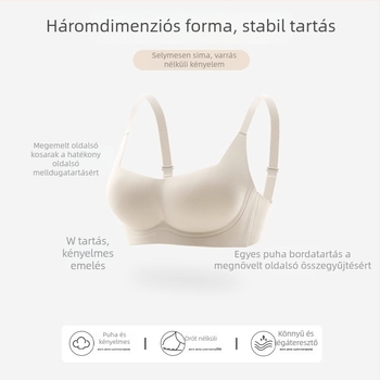Varrat nélküli fehérnemű kis mellű nőknek, push-up hatás, felső tartás, hátré formázó, vékony dizájn, állítható