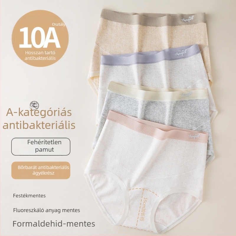 Magas derekú terhességi alsó, színes pamutból, nagy méret, antibakteriális, 100% pamut az ágyék területén, pocaktámasz