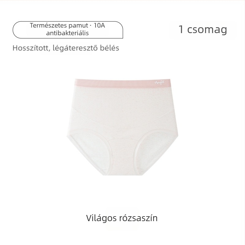 Magas derekú terhességi alsó, színes pamutból, nagy méret, antibakteriális, 100% pamut az ágyék területén, pocaktámasz