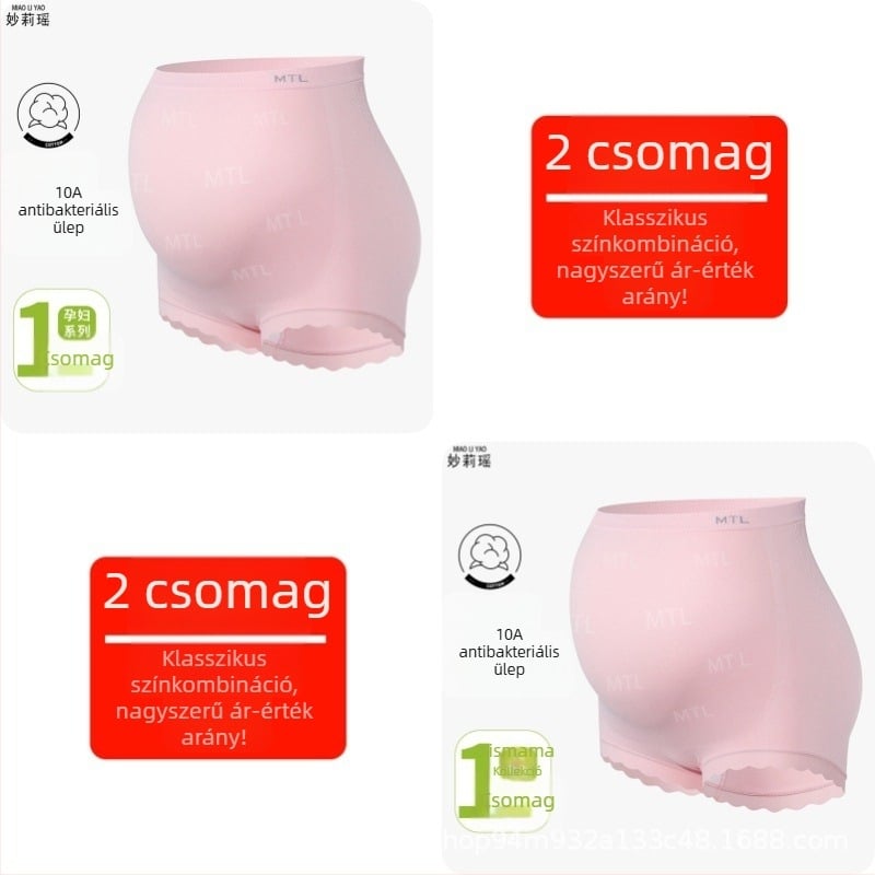 Kismama fehérnemű, magas derék, rugalmas, antibakteriális, lazább fazon, nagy méret, légáteresztő, egész éves
