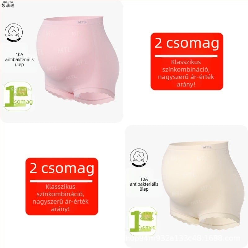 Kismama fehérnemű, magas derék, rugalmas, antibakteriális, lazább fazon, nagy méret, légáteresztő, egész éves