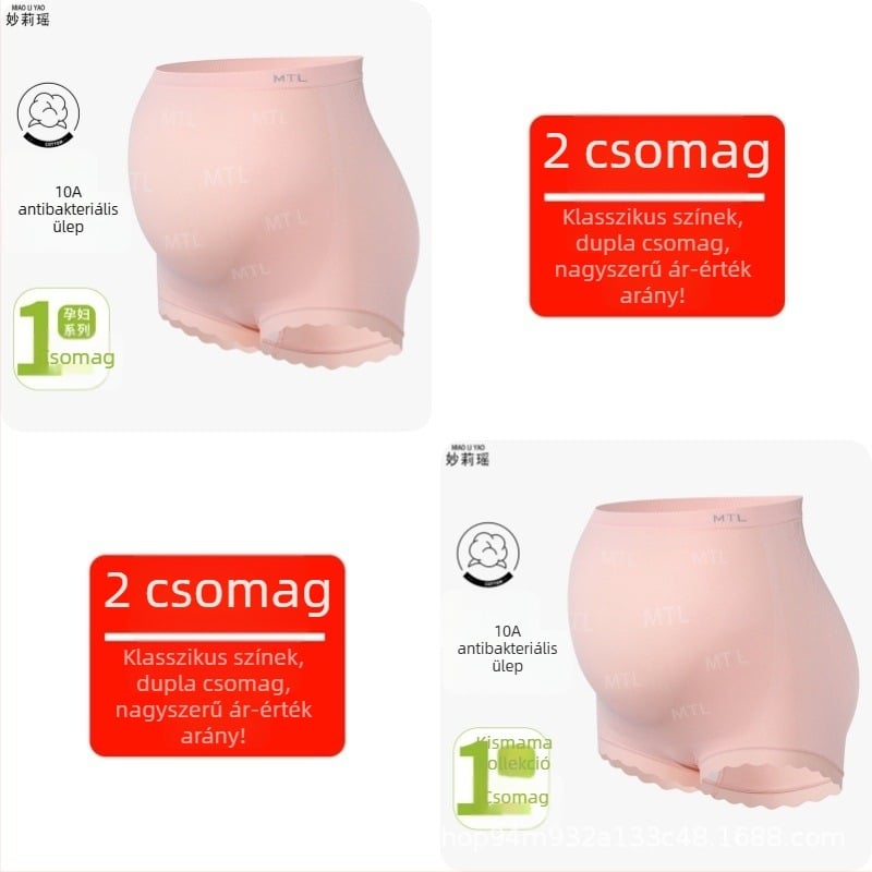 Kismama fehérnemű, magas derék, rugalmas, antibakteriális, lazább fazon, nagy méret, légáteresztő, egész éves