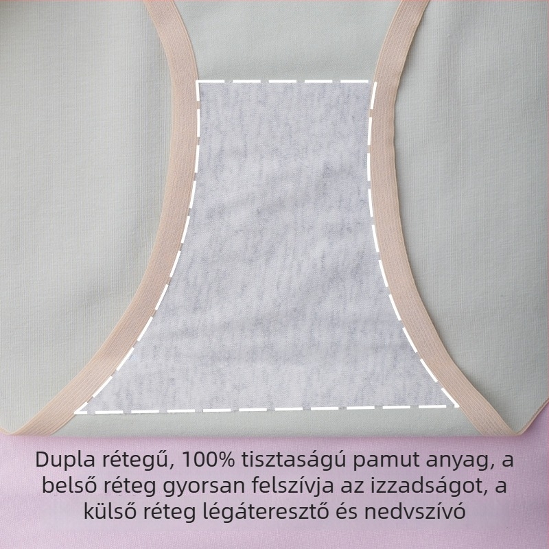 Kismama pamut bugyi a második és a harmadik trimeszterre, alacsony derekú, V‑alakú hasi támasz