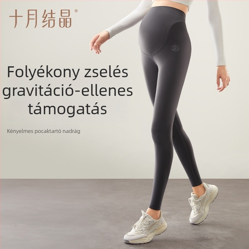 October Crystal Anti-gravitációs kismama leggings tavasz–ősz, pocak-támogató jóga nadrág, Shark-stílus, őszi–téli