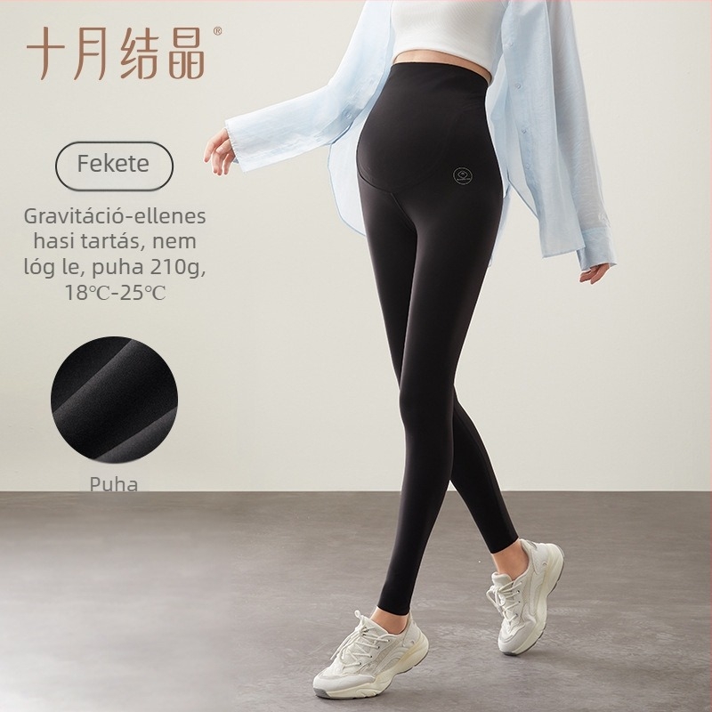 October Crystal Anti-gravitációs kismama leggings tavasz–ősz, pocak-támogató jóga nadrág, Shark-stílus, őszi–téli