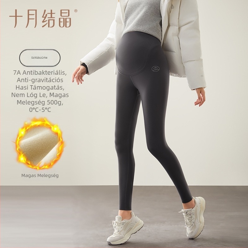 October Crystal Anti-gravitációs kismama leggings tavasz–ősz, pocak-támogató jóga nadrág, Shark-stílus, őszi–téli