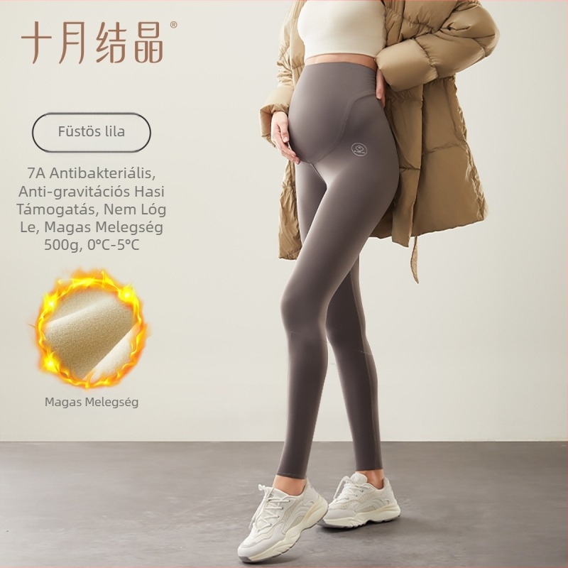 October Crystal Anti-gravitációs kismama leggings tavasz–ősz, pocak-támogató jóga nadrág, Shark-stílus, őszi–téli