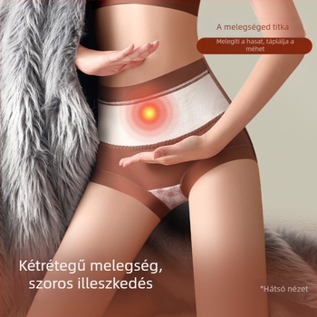 Női magas derekú meleg alsó, Ginger fleece bélés, dupla szigetelés, intim rész Mulberry selyem bélés, antibakteriális 10A