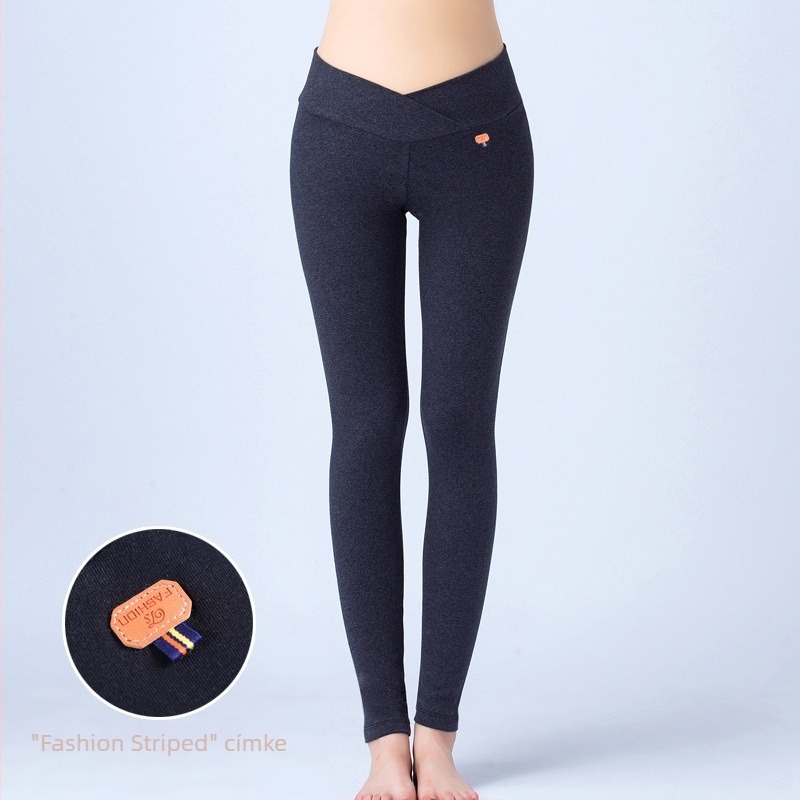 Terhességi leggings 90–95% pamutból, alacsony derekú, külső viselésre, tavasz–őszi könnyű viselet