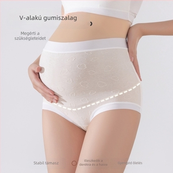 60 darab 100% pamut jacquard kismama alsónadrág, magas derekú, has támasztás, 7A kategóriás pamut