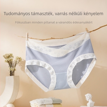 Kismama fehérnemű középmagas derekú, Mulberry selyem béléssel, antibakteriális, lélegző, bőrbarát és kényelmes terhes nőknek