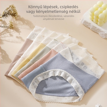 Kismama fehérnemű középmagas derekú, Mulberry selyem béléssel, antibakteriális, lélegző, bőrbarát és kényelmes terhes nőknek