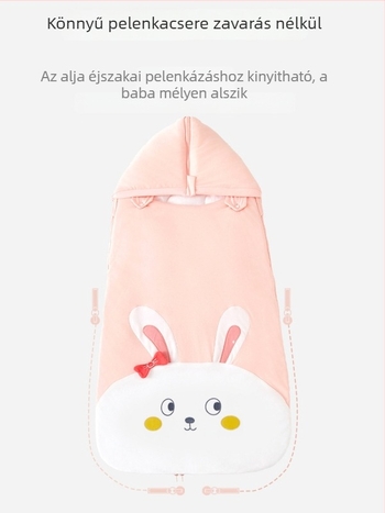 Candy Teddy Vastag pamut beburkoló takaró újszülötteknek – őszi és téli használatra, rajzolt minta