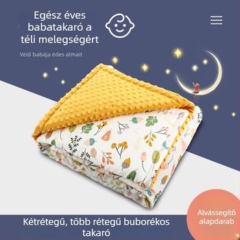 Nyári újszülött mackó ölelős plüss takaró – könnyű, puha