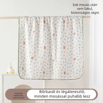 A osztályú bambusz-pamut géz, 50 darab, 6 rétegű szegélyezett fürdőlepedő babáknak és újszülötteknek, puha