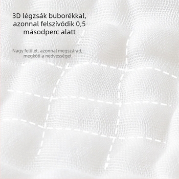 A osztályú bambusz-pamut géz, 50 darab, 6 rétegű szegélyezett fürdőlepedő babáknak és újszülötteknek, puha