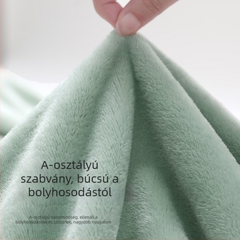 Flanel takaró 350 g/m² Light Rain Type A, egyedi logó hímzéssel, irodai rövid alvásra