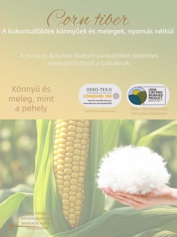 Andan babatakaró gépi mosásra, újszülött, őszi-téli, 100% pamut, vékony töltet, mesefigura mintával, egész éves használatra