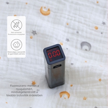 Újszülött szorító kendő - egy réteg géz, lélegző, állatmintás