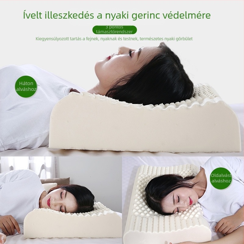 Latex fejpárna otthoni használatra, gyerekeknek és felnőtteknek, védelem az atkák ellen és nyaki gerinc-támasz