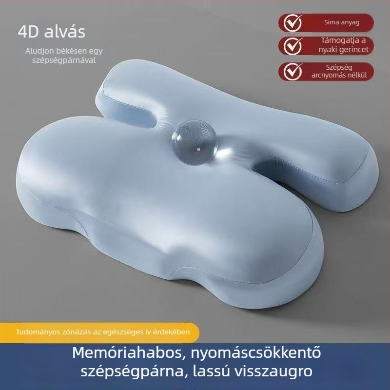 Memóriahabos párna oldalra történő alvásra, légáteresztő, arcon nem nyom, kényelmes diákok és felnőttek számára