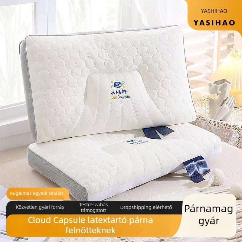 Cloud Cabin latex párna felnőtteknek, nyaki támasz, lélegző, atkák elleni, puha és kényelmes