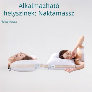 Természetes latex nyakpárna 100% pamut huzattal, antibakteriális, távoli infravörös technológiával, 5A hotel minőség