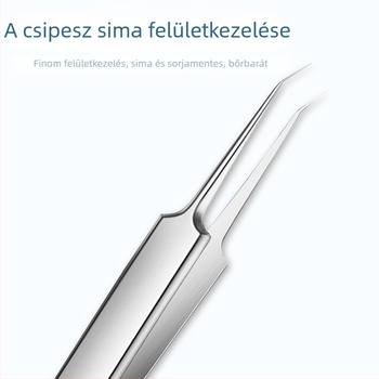7 részes akne tűkészlet: akné tűk, pattanás kinyomó eszköz, mitesszer eltávolító csipesz