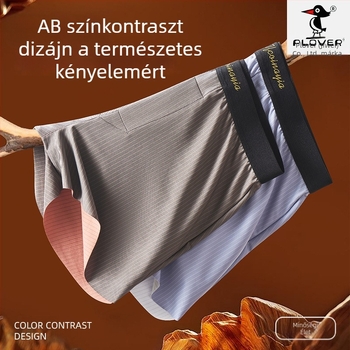 Férfi boxeralsó középmagasságú, kétoldalú színblokkokkal, lélegző sportalsónemű felnőtteknek