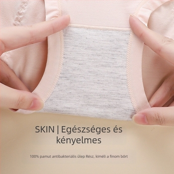 Női modál menstruaális alsónemű, magas elasztikusság, nedvszívó, lélegző, puha tapintású, bőrbarát, pamut bélés a gátnál