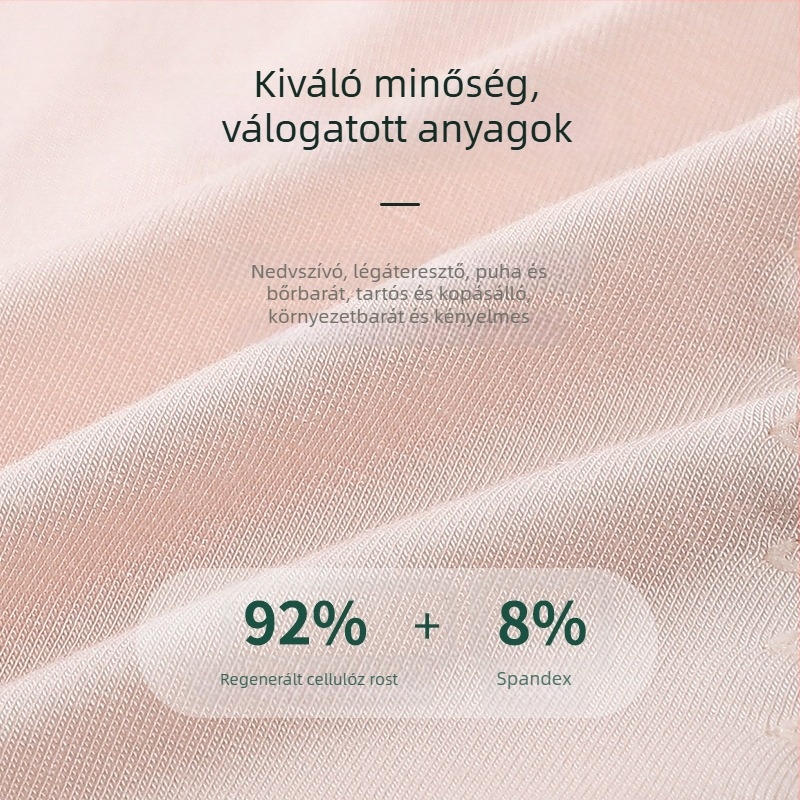 Női modál menstruaális alsónemű, magas elasztikusság, nedvszívó, lélegző, puha tapintású, bőrbarát, pamut bélés a gátnál