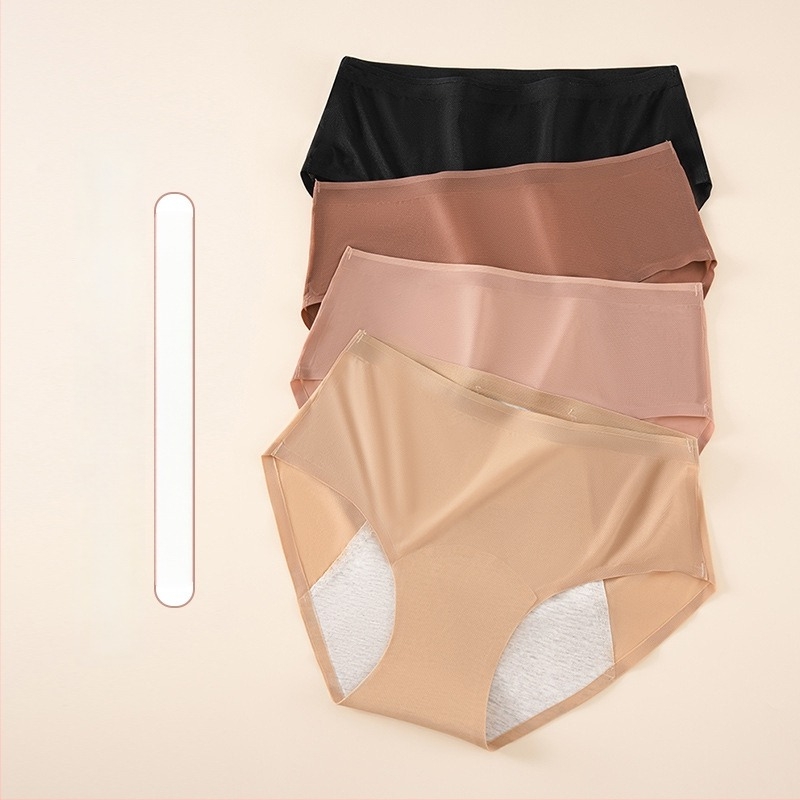 Menstruációs bugyi szivárgás elleni védelemmel, vékony fazon, nőknek, plusz méret, extra hosszú és széles, nylon anyagú, pamut bélés az intim területen