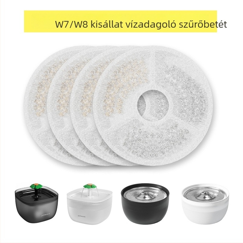 PetWant W7W8 Automata állatevizes adagoló – univerzális szűrőelemek, 4 vagy 8 darab, tartós