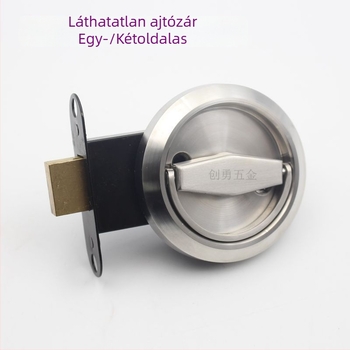 Rejtett ajtófogó rozsdamentes acélból, kör alakú húzógyűrűvel, ideális rejtett ajtókhoz